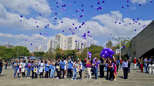 Centro de Saúde Escola Barra Funda participa de ação do Agosto Lilás